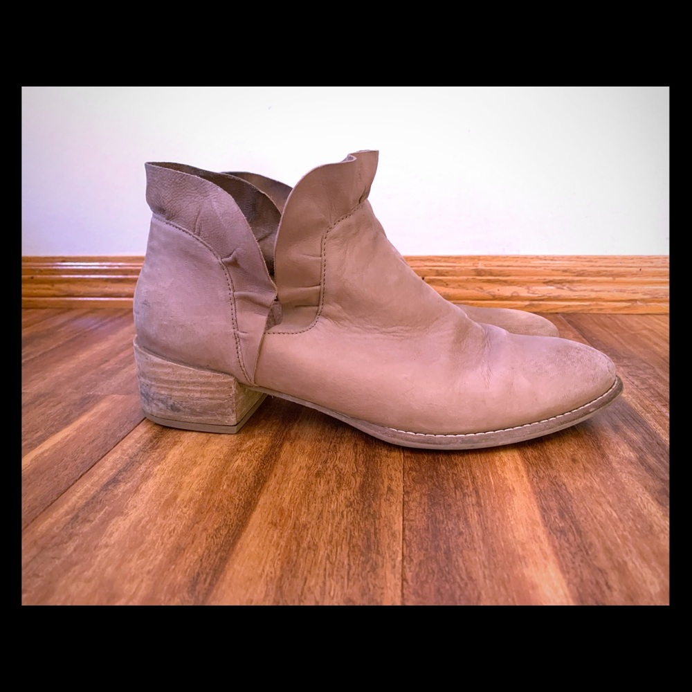 Leather booties